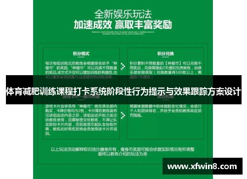 体育减肥训练课程打卡系统阶段性行为提示与效果跟踪方案设计